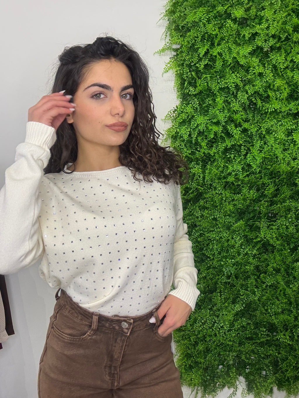 maglietta brillantinata