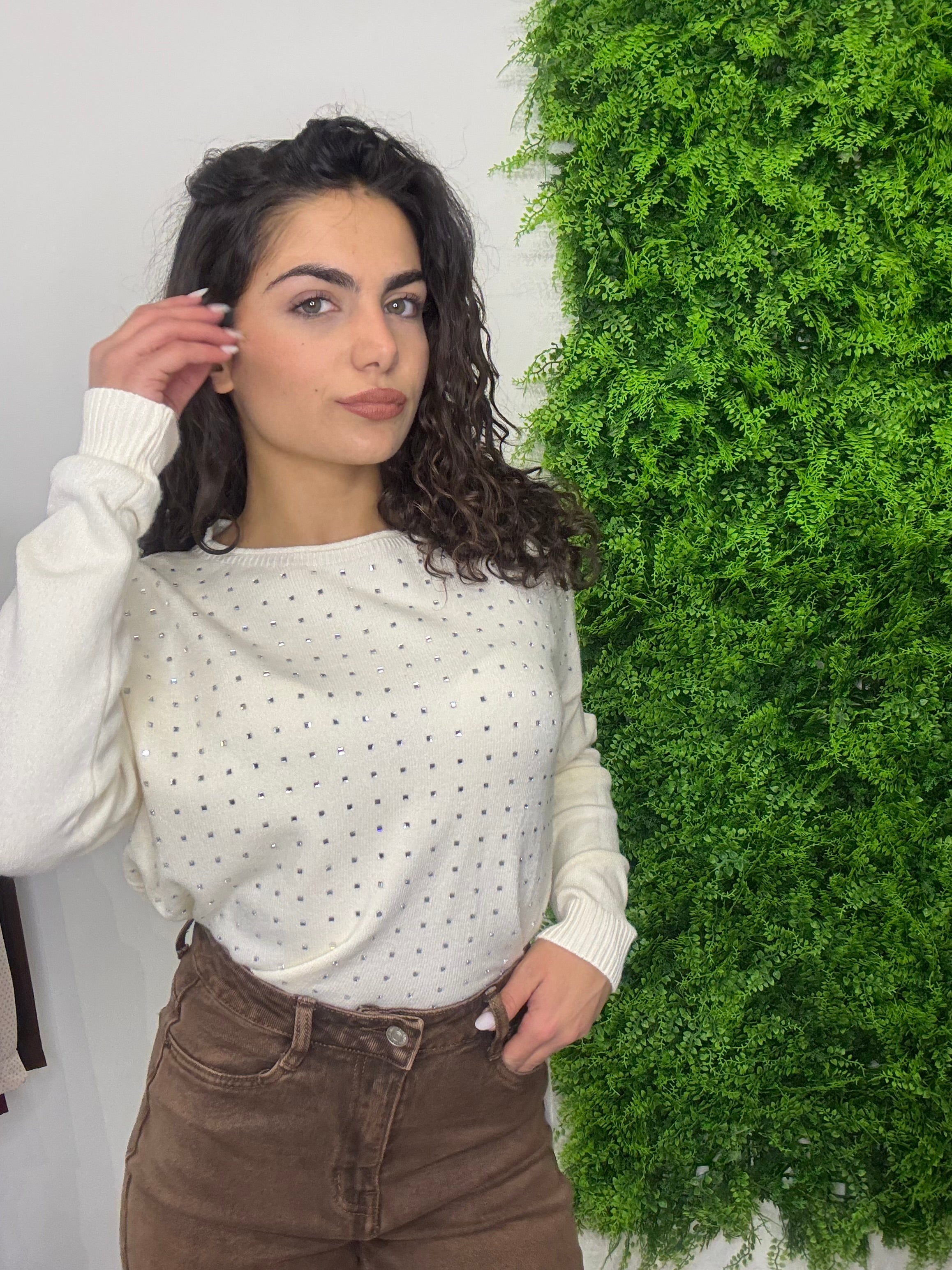 maglietta brillantinata