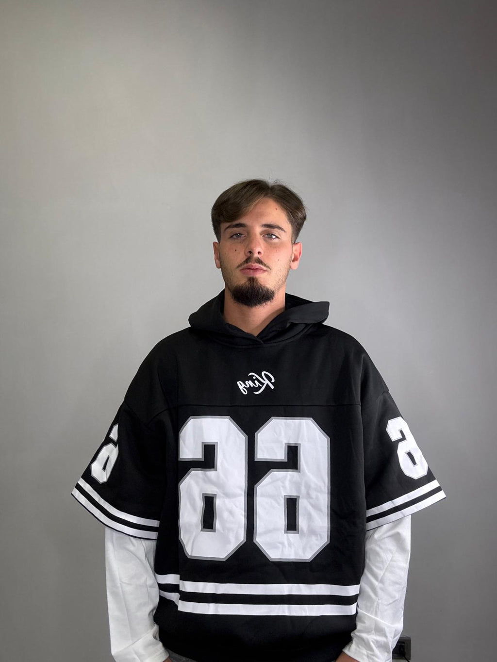 Felpa Oversize Con Grafica Homme Stile Varsity