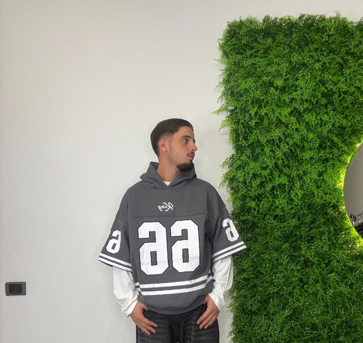 Felpa Oversize Con Grafica Homme Stile Varsity